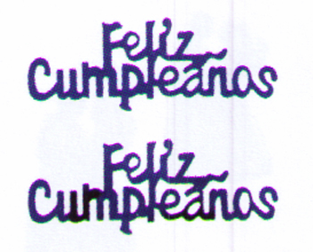 Blue Feliz Cumpleaos Word Confetti